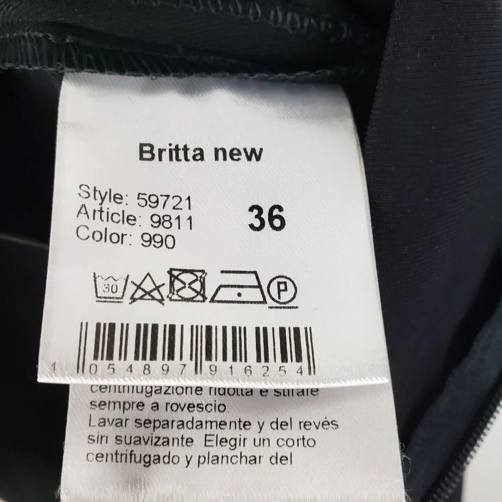 Raffaello Rossi Black Britta New Pants High Waist Trouser Womens 36 US 6